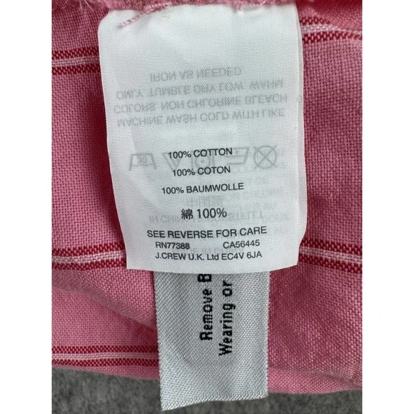 Madewell Blouse Womens Medium Pink Striped Wrap Tie Waist 3/4 Sleeve Cotton - Picture 5 of 11